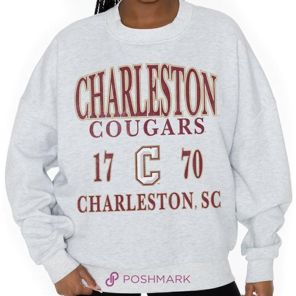 177 Charleston Cougars Gameday Couture Ash Retro Unisex Sweatshirt
